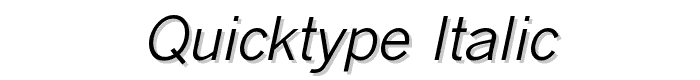 QuickType Italic font